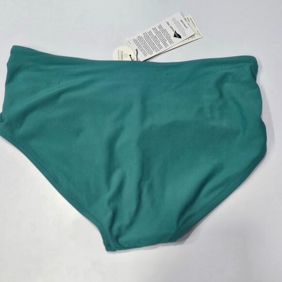 Calia Adjustable Tie Front Swim Bottoms Jungle Green - Picture 6 of 7